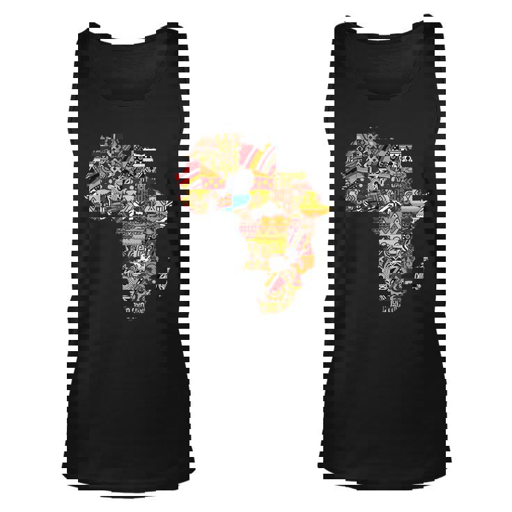 African Native Pride Africa Map Heritage Pattern Tank Top