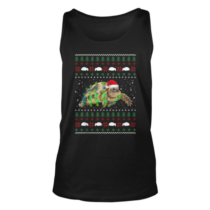 African Sulcata Tortoise Ugly Christmas Sweater Tank Top