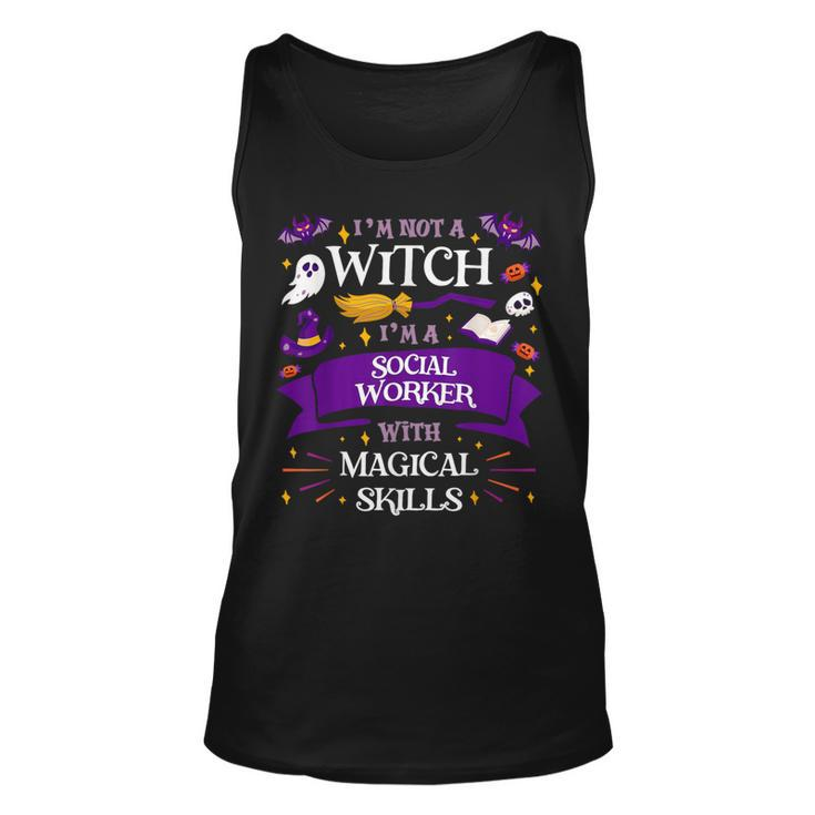 Ain't A Witch Social Worker With Magical Skills Halloween Tank Top