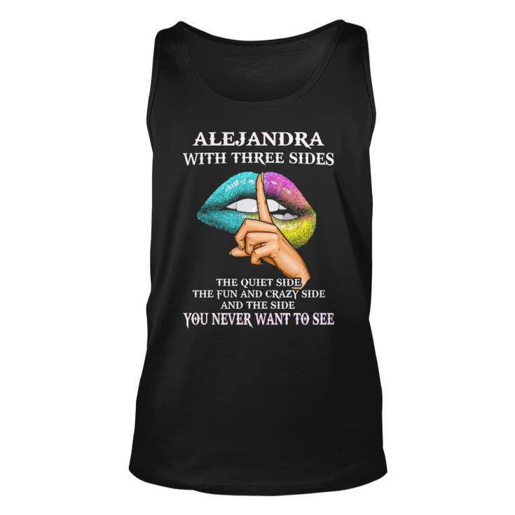 Alejandra Name Gift Alejandra With Three Sides Unisex Tank Top