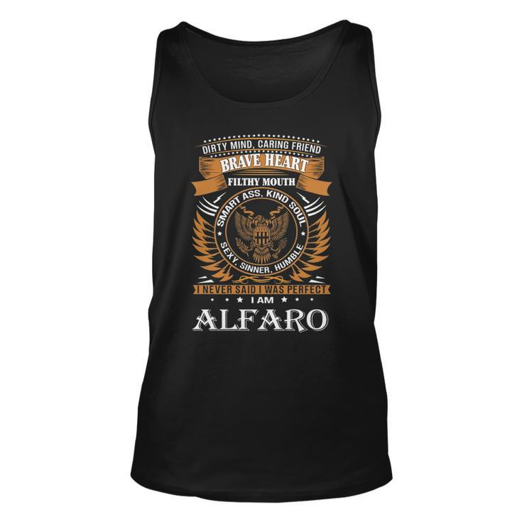 Alfaro Name Gift Alfaro Brave Heart Unisex Tank Top