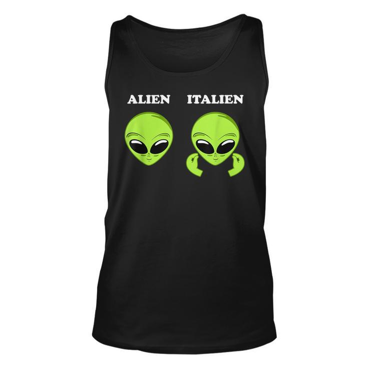 Alien Vs Italy Meme I Alien Or Italians Fun  Unisex Tank Top