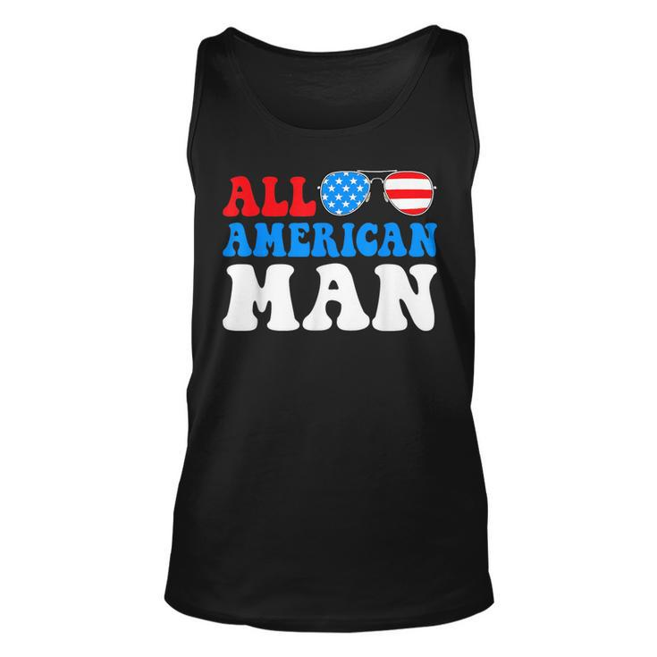 All American Man American Flag 4Th Of July Patriotic  Unisex Tank Top
