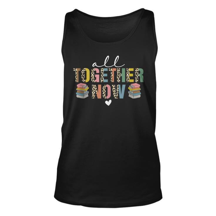 All Together Now Summer Reading 2023 Leopard Book Lover Unisex Tank Top