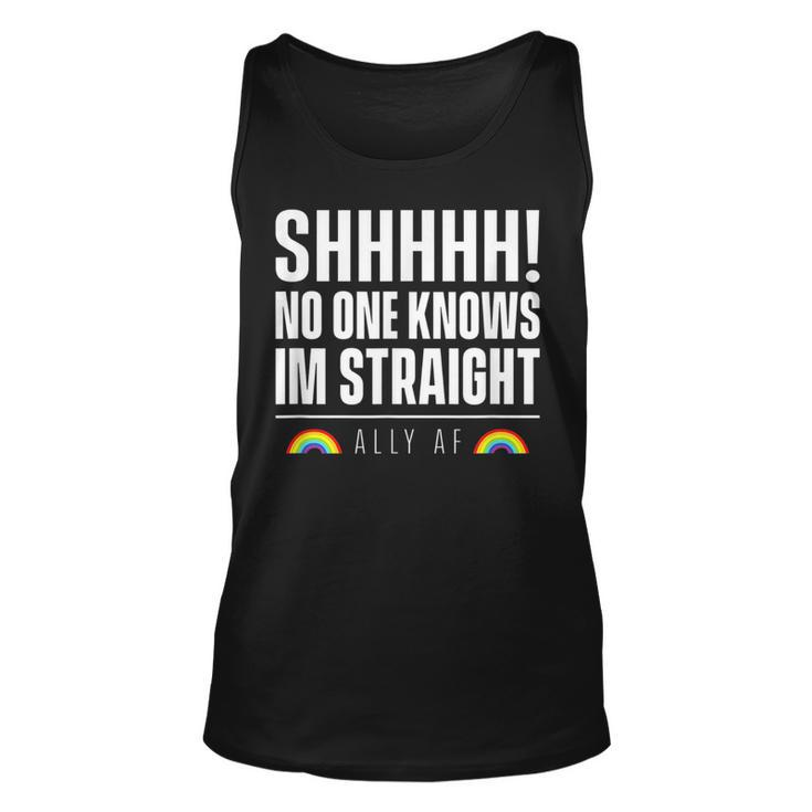 Ally Af  - No One Knows Im Straight Unisex Tank Top