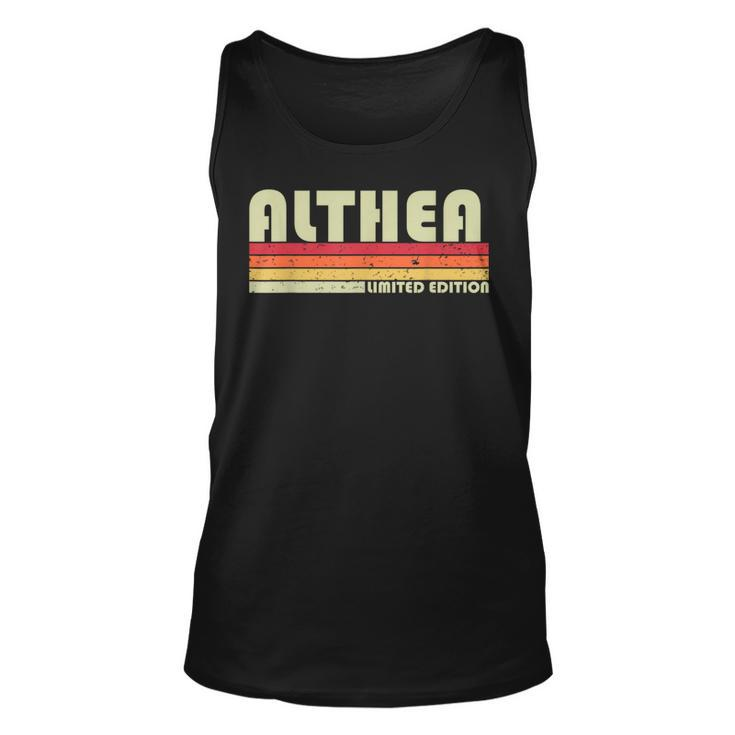 Althea Name Personalized Retro Vintage 80S 90S Birthday 90S Vintage Tank Top
