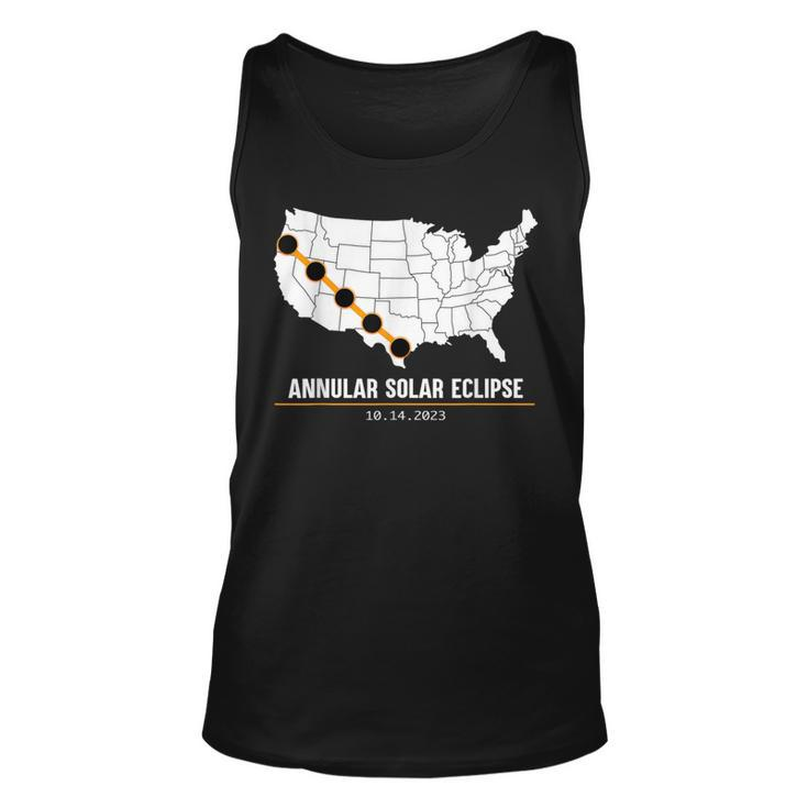 America Annular Solar Eclipse Map Usa 2023 State Event Tank Top