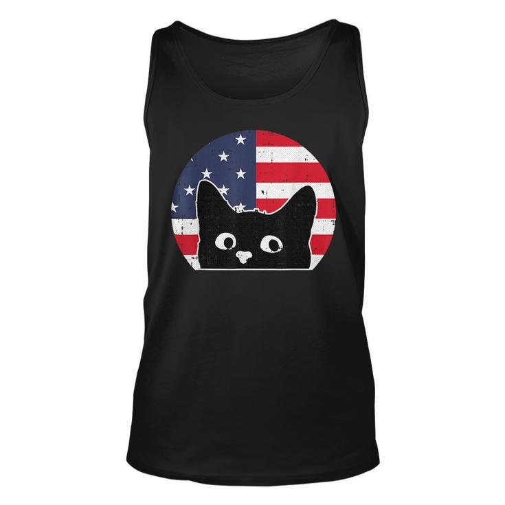 American Flag Cat 4Th Of July Kitten Patriotic Pet Lover  Unisex Tank Top
