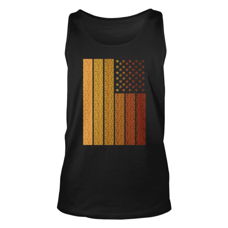 American Flag With Melanin Glitters Shades - Black Pride   Unisex Tank Top
