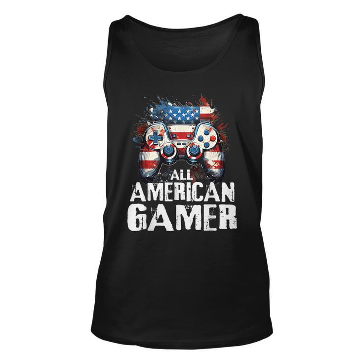 All American Gamer 4Th Of July Video Games Boys Ns Kids Games Tank Top