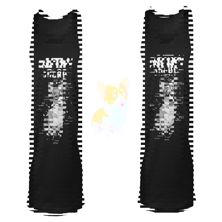 Anatomy Of A Corgi Cute Corgis Costume Corgi Lovers Corgis Unisex Tank Top