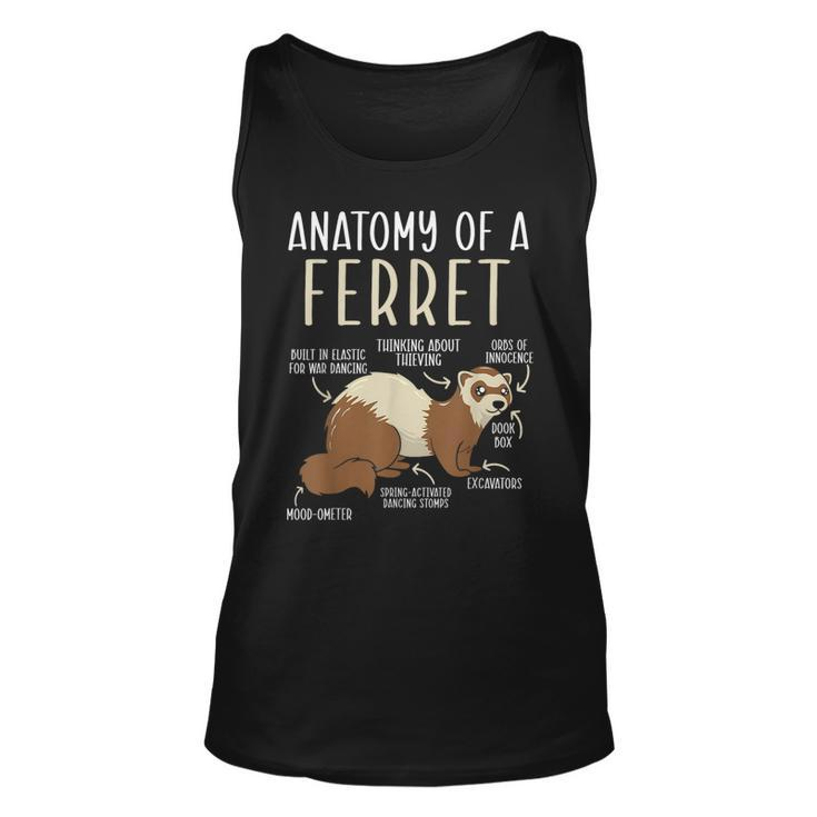 Anatomy Of A Ferret Lover Wildlife Animal Ferret Owner  Unisex Tank Top