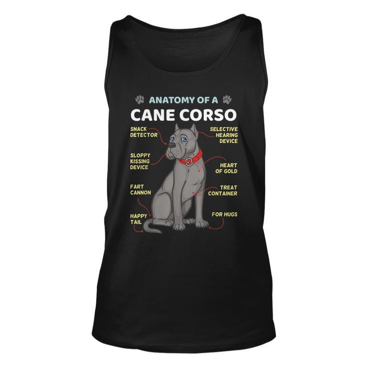 Anatomy Of Cane Corso Italian Mastiff Dog Owner  Unisex Tank Top