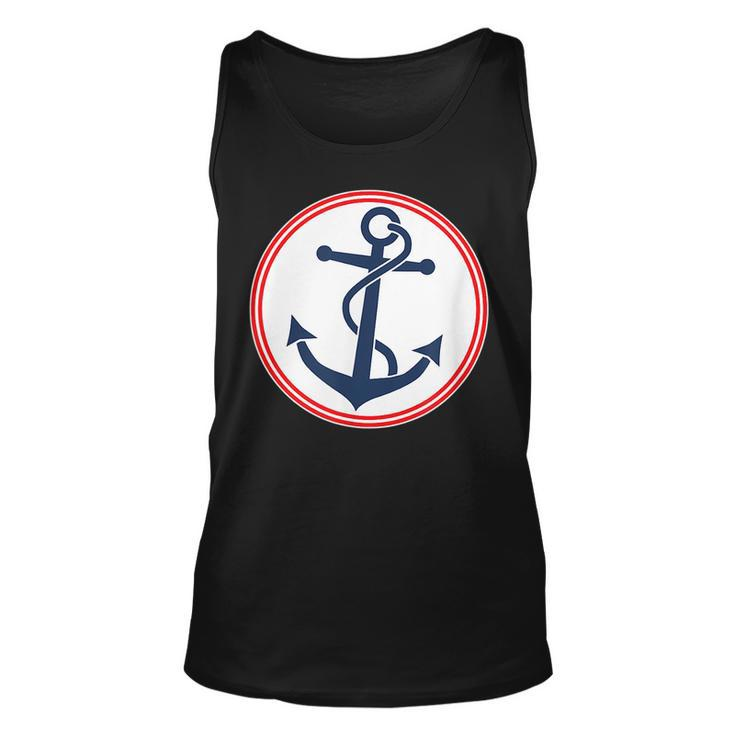 Anchor Red  White And Blue  Unisex Tank Top