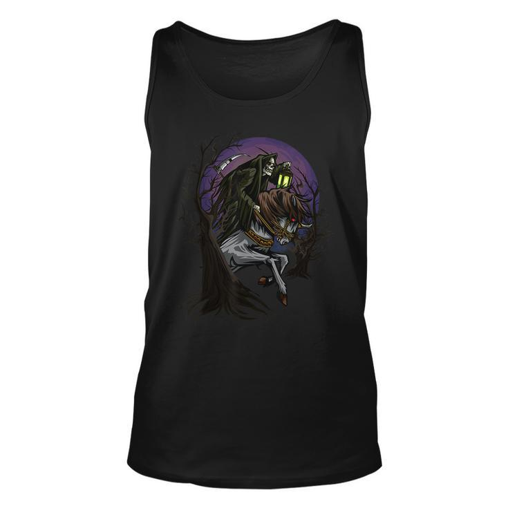 Angel Of Death Grim Reaper Scary Halloween Horror Graphic Scary Halloween  Tank Top