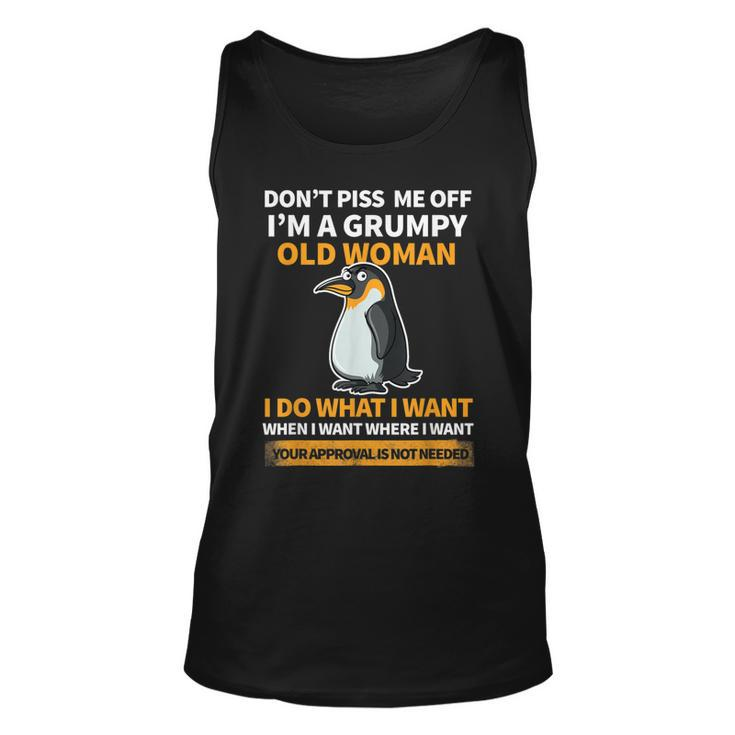 Angry Penguin Im A Grumpy Old Woman I Do What I Want  Unisex Tank Top