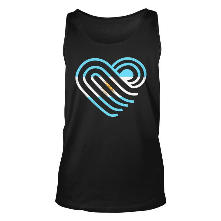 Argentina Sun Of May Heart Argentinian Pride Argentina Flag Tank Top