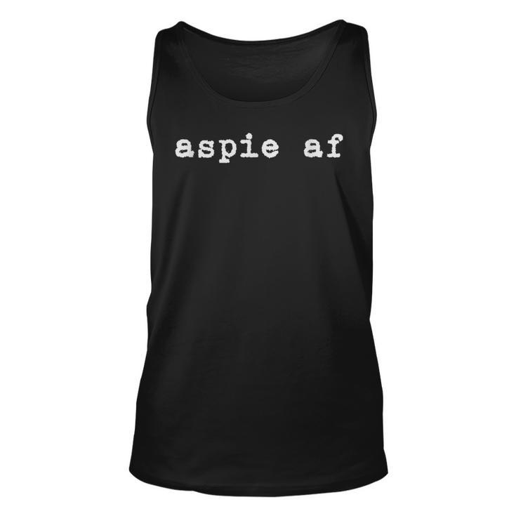 Aspie Af Funny Gift Autism Pride Red & Gold Infinity  Unisex Tank Top