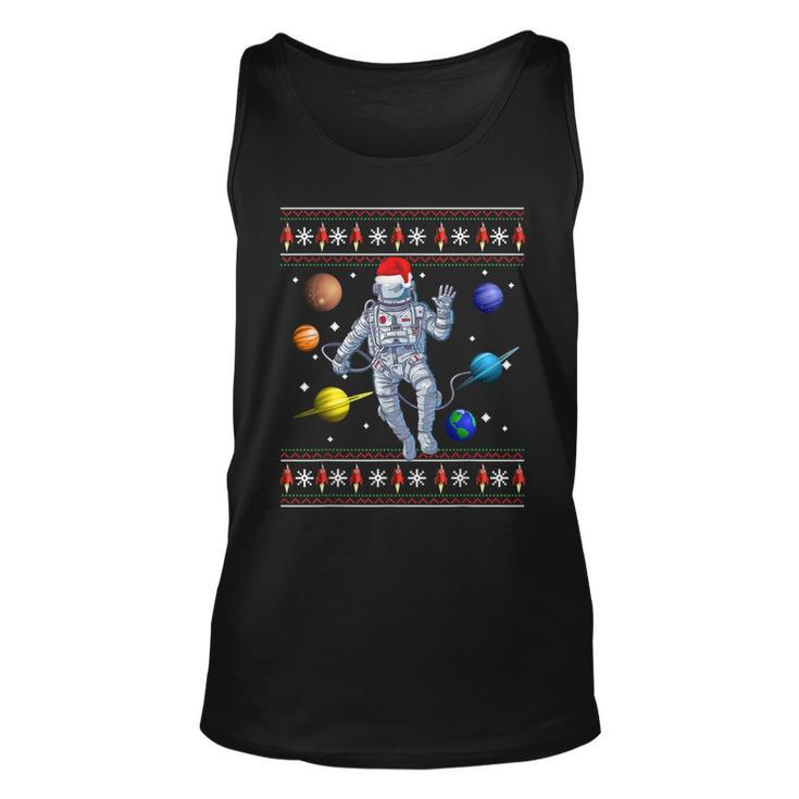 Astronaut Space Planets Lover Ugly Christmas Sweater Style Tank Top