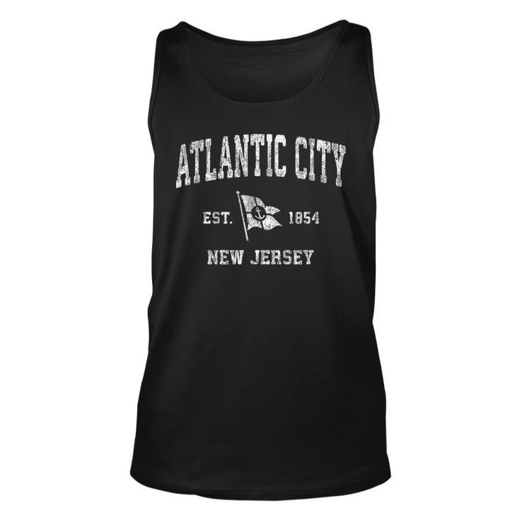 Atlantic City New Jersey Nj Vintage Boat Anchor Flag  Unisex Tank Top