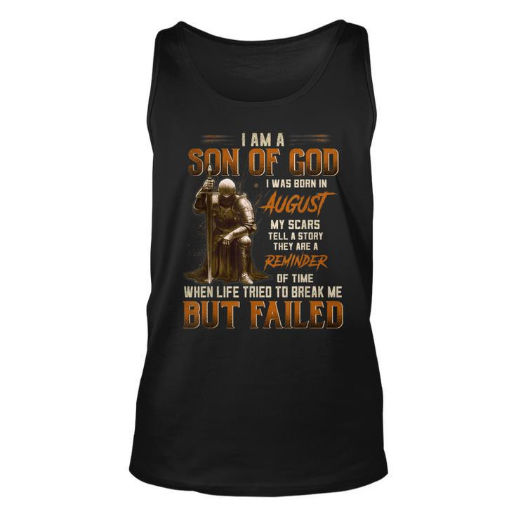 August Son Of God My Scars Tell A Story Reminder Of Time Tank Top