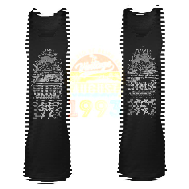 Awesome Since August 1993 Vintage Men 30Th Birthday 30Th Birthday Tank Top