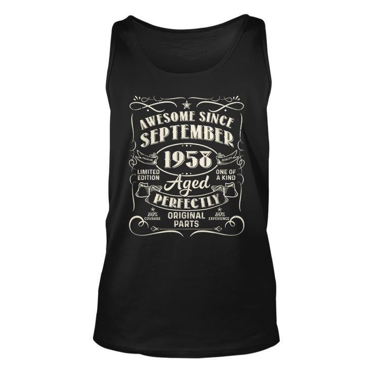 Awesome Since September 1958 65 Years Old 65Th Birthday Tank Top