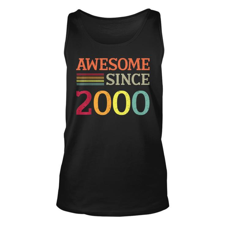 Awesome Since 2000 23Th Birthday Retro Vintage  Unisex Tank Top