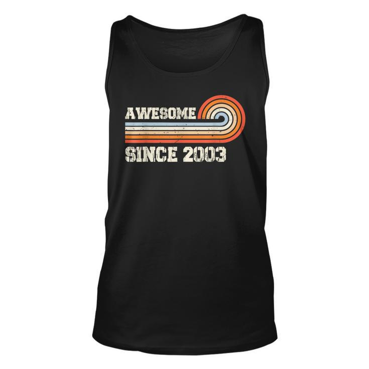 Awesome Since 2003 20Th Birthday 20 Years Old Vintage Unisex Tank Top