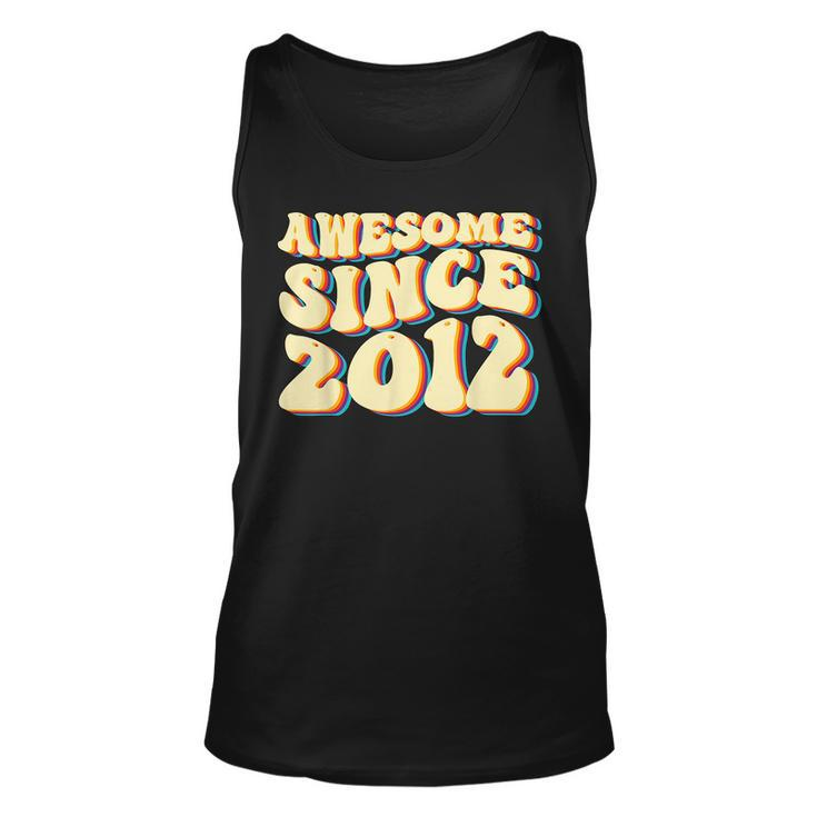 Awesome Since 2012 Groovy 11 Year Old 11Th Birthday Gift Unisex Tank Top