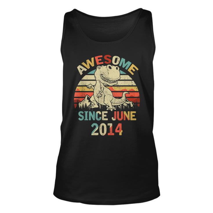 Awesome Since June 2014 5Th Dinosaur Birthday  Gift Unisex Tank Top