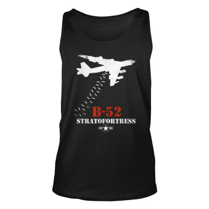 B52 Stratofortress Tech Drawing Cold War Bomber  Unisex Tank Top