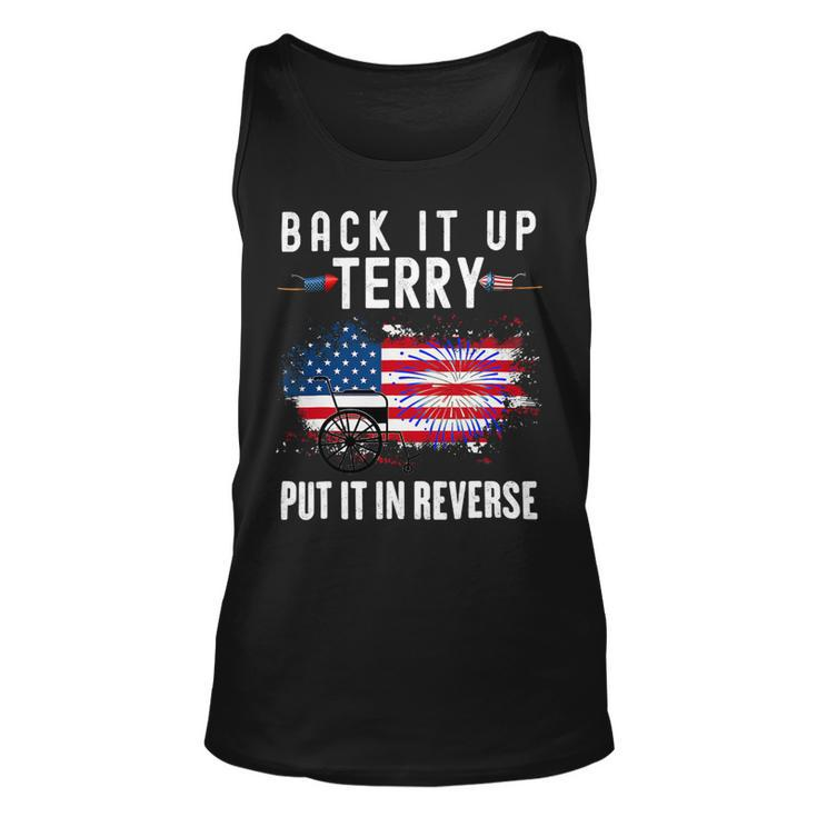 Back Up Terry Put It In Reverse Firework 4Th Of July Vintage Unisex Tank Top