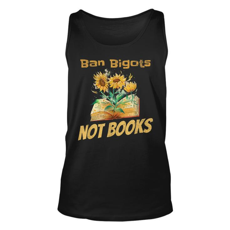 Ban Bigots Not Books Bookish Reading Banned Books Retro Reading  Tank Top
