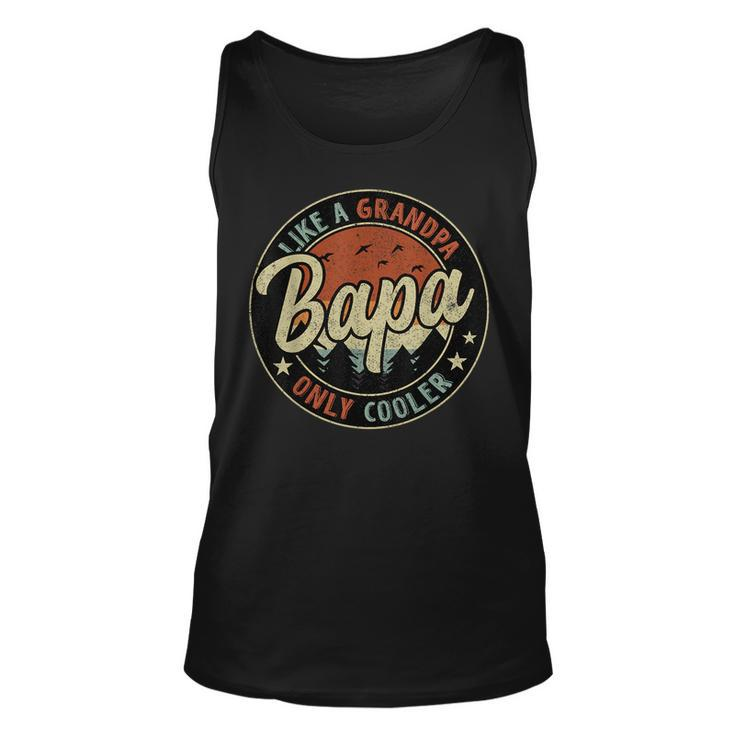Bapa Like A Grandpa Only Cooler Vintage Retro Fathers Day  Unisex Tank Top