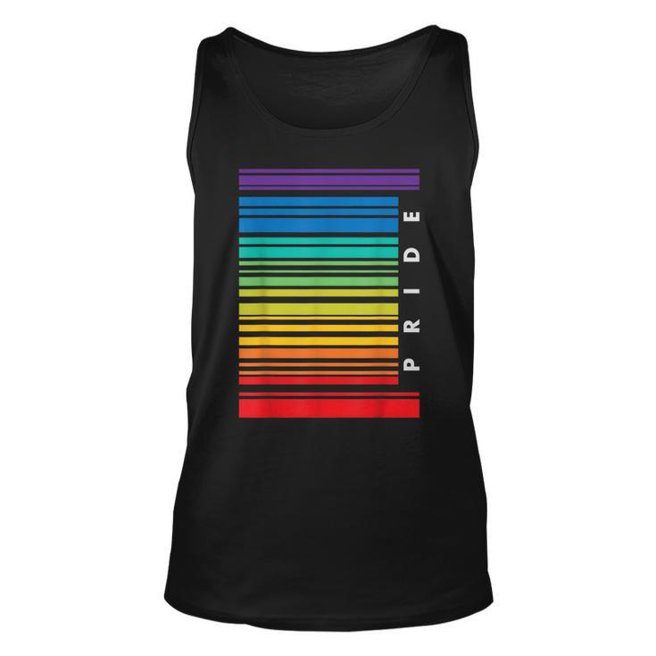 Barcode Gay Pride Lgbt T  Lesbian Bisexual Flag Gifts Unisex Tank Top
