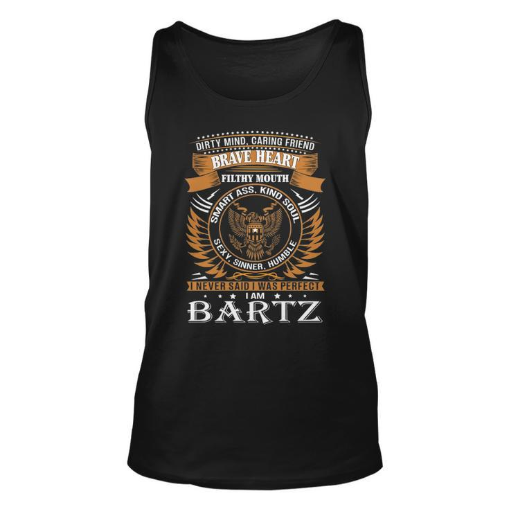 Bartz Name Gift Bartz Brave Heart Unisex Tank Top