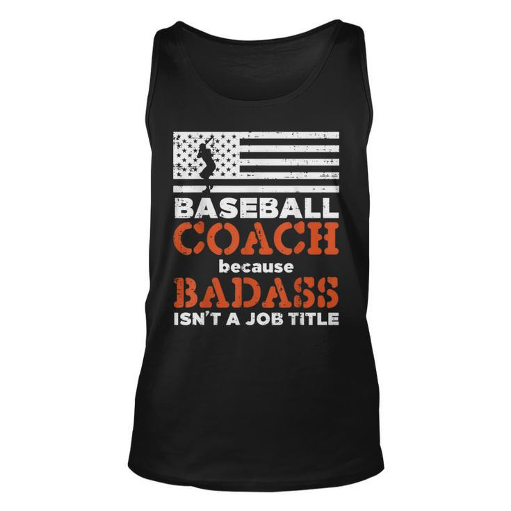 Baseball Coach Badass Job Title Us Flag Patriotic Men Patriotic Tank Top