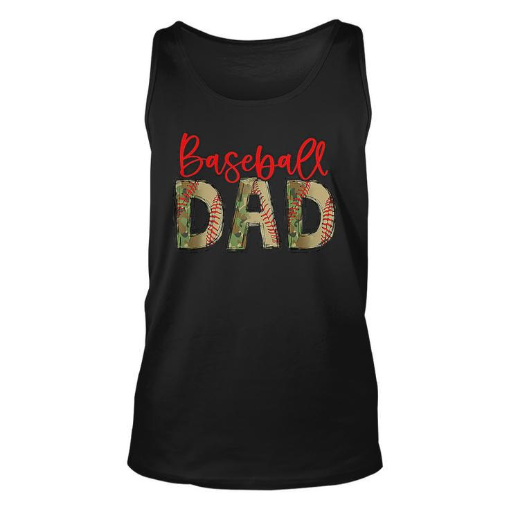 Baseball Dad Camouflage Fathers Day Baseball Lover For Dad Tank Top
