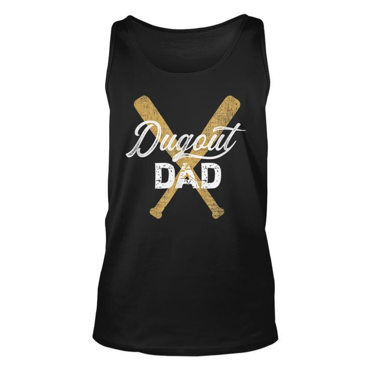 Baseball Dugout Dad Baseball Bats For Father  Unisex Tank Top