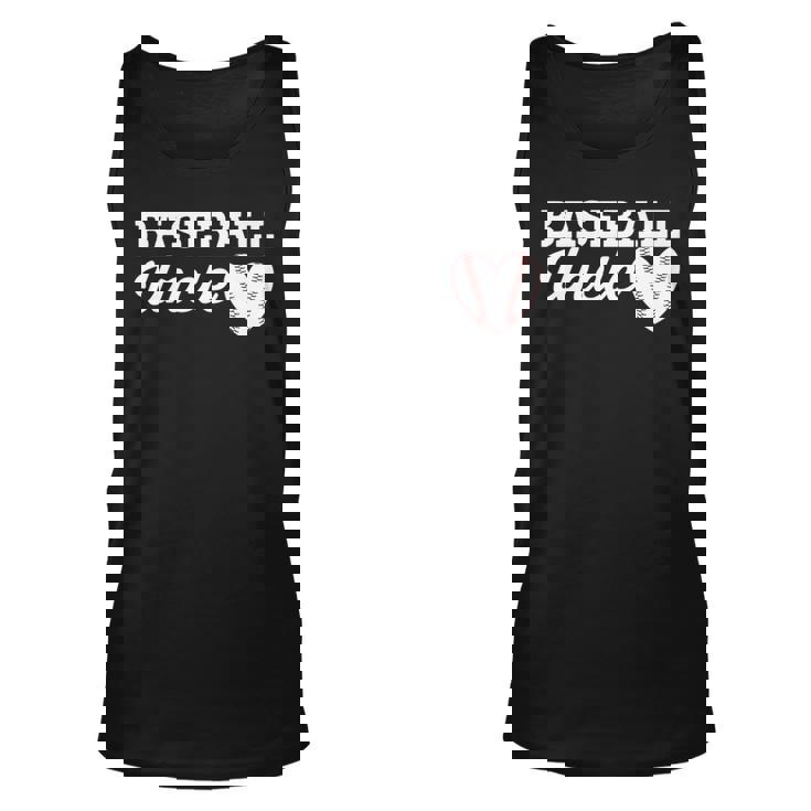 Baseball Uncle Love Heart Baseball Sports Unisex Tank Top