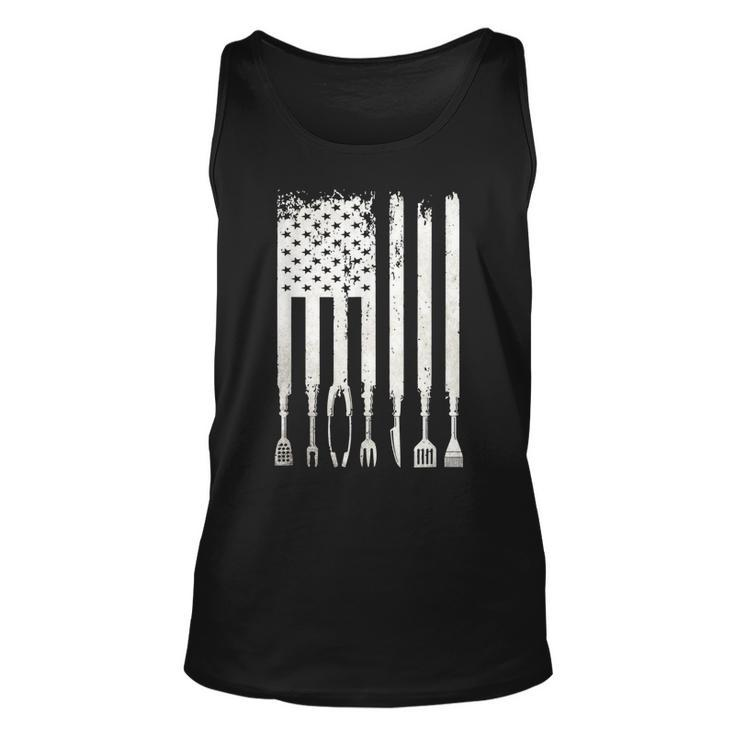 Bbq American Flag Smoker Grilling Barbecue Master Tank Top