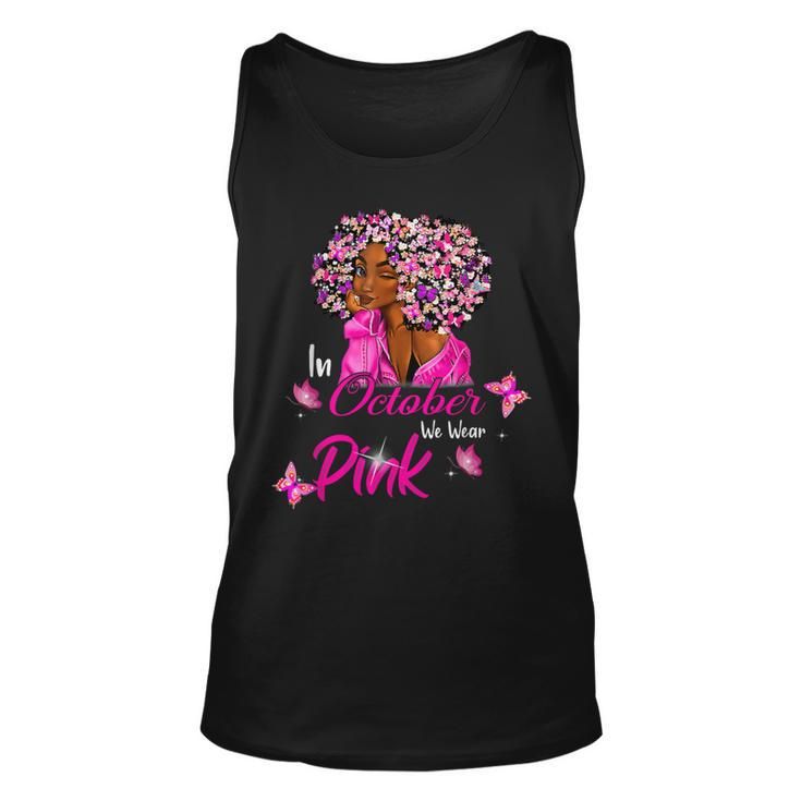 Bc Breast Cancer Awareness In October We Wear Pink Black Women Cancer Unisex Tank Top