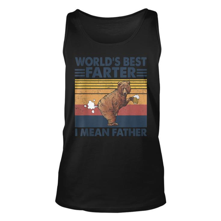Bear Worlds Best Farter I Mean Father Vintage Retro  Unisex Tank Top