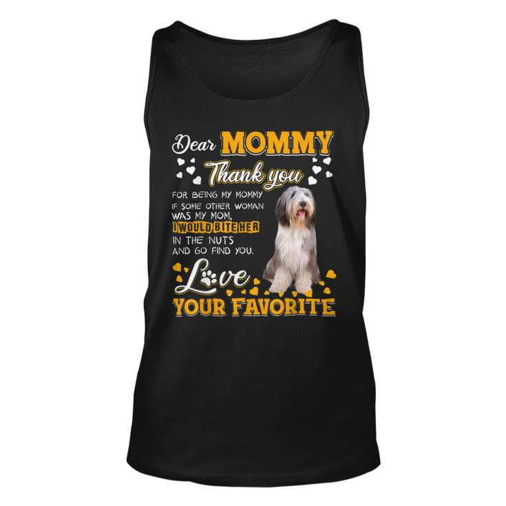 Bearded Collie Dear Mommy Thank You For Being My Mommy Unisex Tank Top