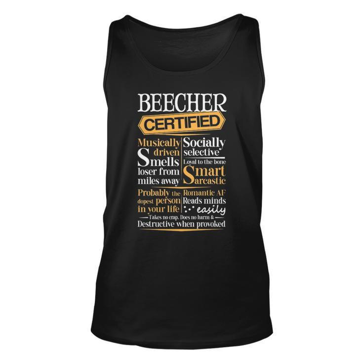 Beecher Name Gift Certified Beecher Unisex Tank Top