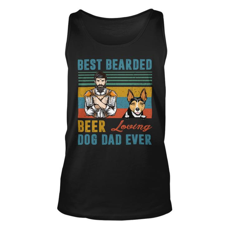 Beer Best Bearded Beer Loving Dog Dad Rat Terrier Personalized Unisex Tank Top