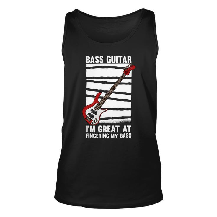 Beer Funny Bass Guitar Player Graphic Design And Beer Guitarist Unisex Tank Top
