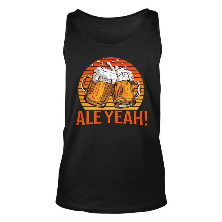 Beer Funny Beer Drinkers Pun Ale Yeah Fathers Day Retro Unisex Tank Top
