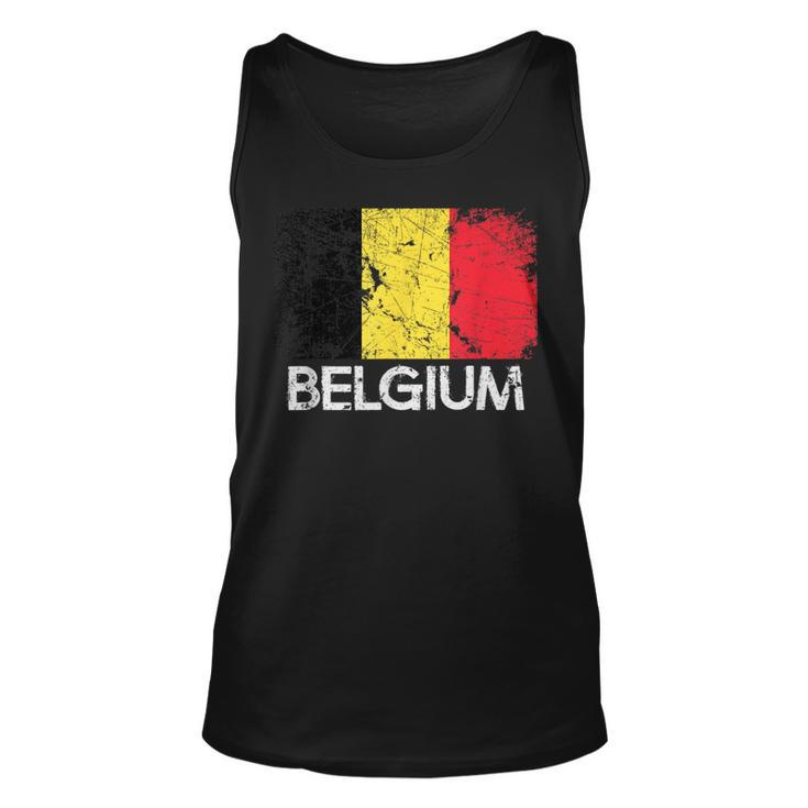 Belgian Flag  | Vintage Made In Belgium Gift Unisex Tank Top